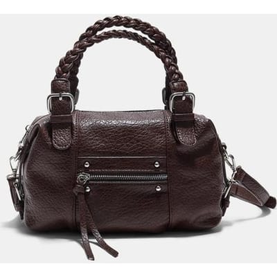 Stradivarius Bowlingtas met gevlochten handvatten  Bruin OS