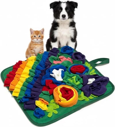 Snuffelmat Hond - Puzzelmat Puppy - Mentale Verrijking - Verstelbare Moeilijkheidsgraad - 60 x 50 cm - Groen