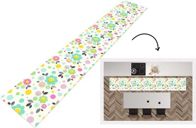Keukenloper - Loper keuken - Patronen - Bloemen - Bladeren - 300x50 cm - Keukenloper vinyl