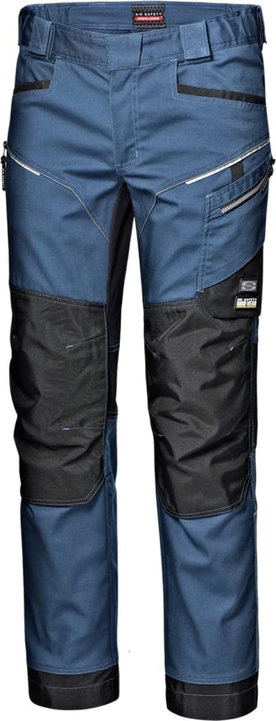 SIR SAFETY STRETCH CANVAS Hi Vis Reflecterend Werkbroek HEREN Veiligheidsbroek Blauw - Met Kniezak - Vierweg Stretch