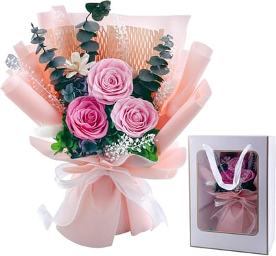 Eeuwige Rozenboeket in Geschenkt Doos - Conserveerde Bloemstuk voor Moederdag en Verjaardag