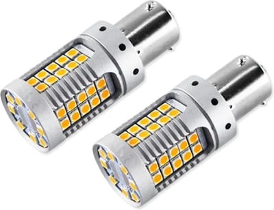 BAU15S 1156 PY21W No Hyper Flashing High Power LED Oranje Canbus knipperlichten (set)