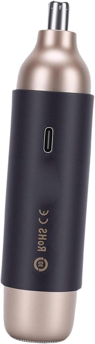 Elektrische Neushaartrimmer - Gezichtsbaardtrimmer - Persoonlijke Verzorging - Dubbele Kop - 200 mAh Batterij - Zwart