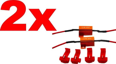 OEM Line - 25W 6 Ohm voor 12Volt LED lampen 12V 25W 6Ω Weerstand Canbus Fout Canceller Belastingweerstand voor geen knipperende verlichting LED Knipperlicht Stadslicht Kenteken lampen Koplampen Achterlichten Remlicht