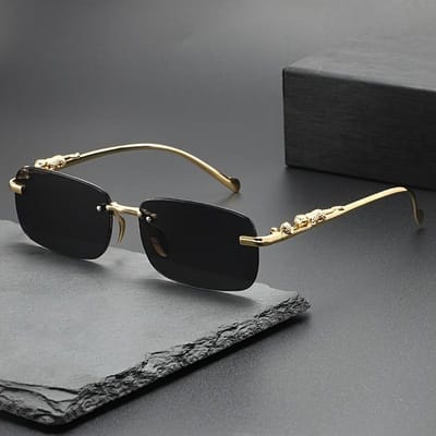 Perfecte Mode Luipaard Decor Ongeframeerd Heren- en hoogwaardig materiaal Dames Sportbrillen Geschikt voor Vakantiefeesten gray