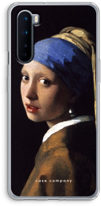 Case Company® - Hoesje geschikt voor OnePlus Nord hoesje - The Pearl Earring - Soft Cover Telefoonhoesje - Bescherming aan alle Kanten en Schermrand