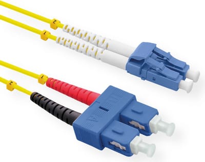 ROLINE glasvezelkabel duplex, single mode 9/125µm OS2, LC/SC, LSOH, geel, 5 m