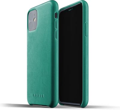 Mujjo Leather Case iPhone 11 groen