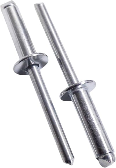 Blinde Klinknagels - Popnagels Stalen - Metaal Verbinden - Verzinkt Staal - 6.0 x 20 mm - Zilverkleurig