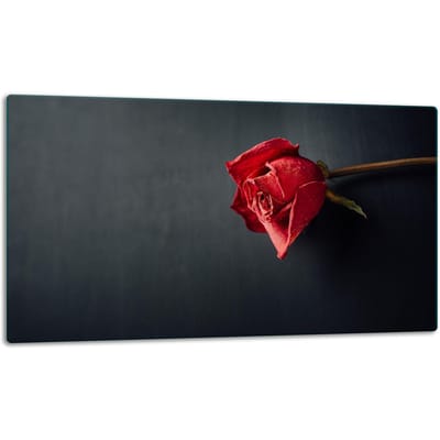TMK ArtDeko Reeks - Glazen Snijplank - 52x30 cm - Róża - Voor Inductiekookplaten