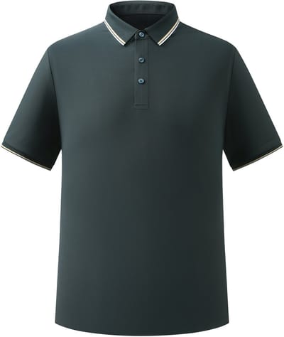 ALLTHEMEN Heren Drie Knoopsluiting Casual Polo - Elegant Retro - S