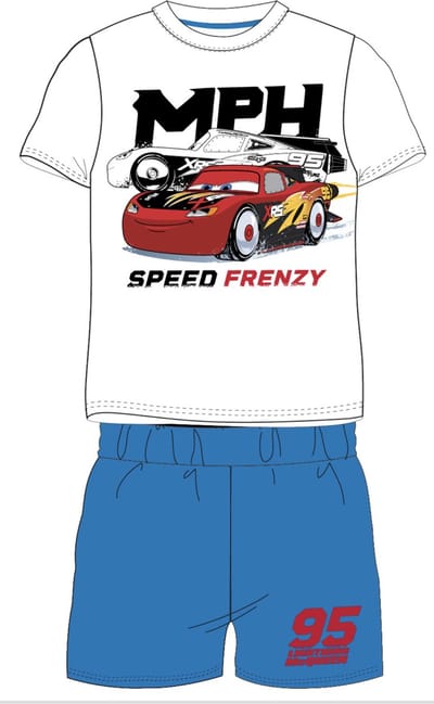Disney Cars Shortama Katoen Blauw Maat 128
