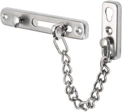 QTTVBTNA - Deurslot Kettingslot - Veiligheid - Anti-hotlinking - Voor Huis & Kantoor - RVS - Inclusief installatieaccessoires - 1 Set
