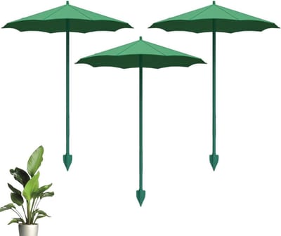 Plantenscherm - Plantenparaplu Zonnedoek - Zaailingen Beschermen - 3-delige Zonwering - 30 cm breed - Groen