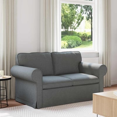 vidaXL - Bank - Donkergrijs - 155 - x - 82 - x - 80 - cm - Stof