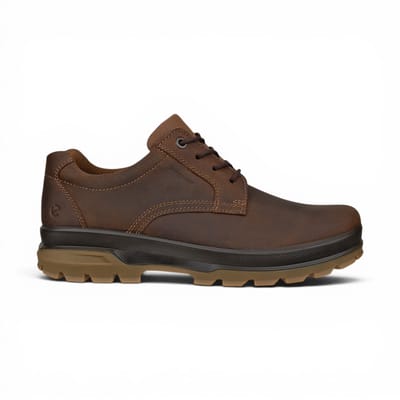 Ecco heren Camel Brown Leather waterdichte Casual schoenen - Rugged Track 25