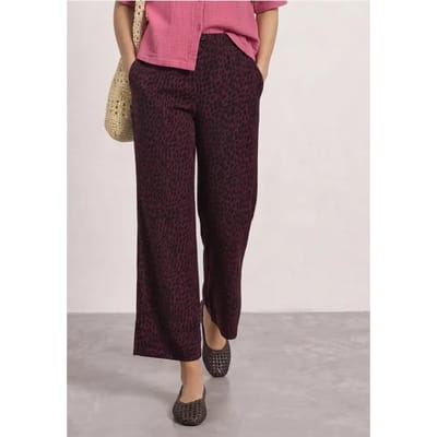 Broek met Straight Leg pijpen en Mid Waist taille, met print
