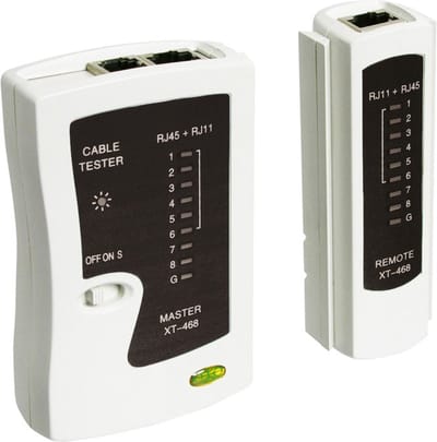Professionele Netwerkkabeltester voor RJ11 en RJ45 Kabels met LED-diagnose - XT468