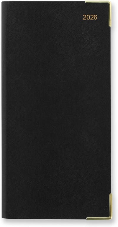 Afsprakenboek 2026 - Agenda Dagboek - Planning Maken - Weekoverzicht Landschap - 82 x 166 mm - Zwart