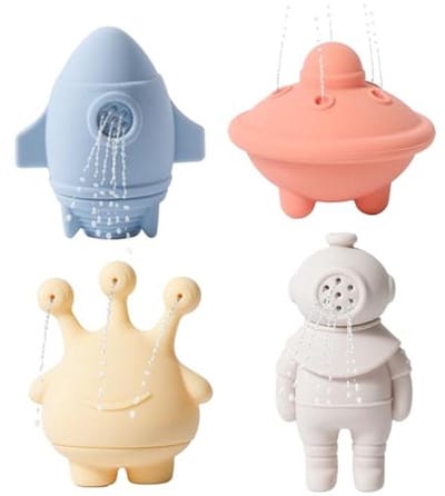 4 Stuks Baby Bad Speelgoed - Silicone Squirting en Drijvende Bad Speeltjes voor Kinderen van 1-5 Jaar