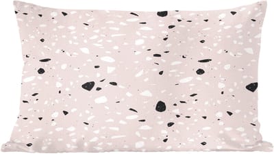 Sierkussens - Kussentjes Woonkamer - 60x40 cm - Terrazzo - Patroon - Zacht - Zwart - Wit
