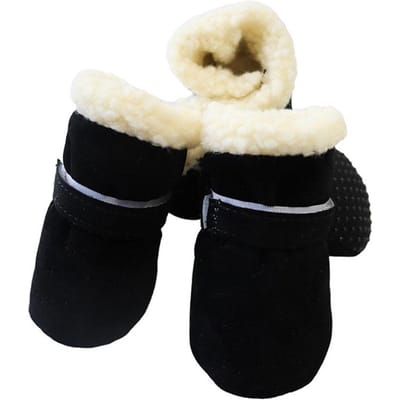 4 stuks Anti-Slip Puppy Winterschoenen Kleine Hond Anti-Slip Sneeuwlaarzen Schoenen Dik Warm voor Prewalkers Huisdier Sokken Booties Benodigdheden S