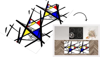 Keukenloper - Loper keuken - Patronen - Abstract - Kunst - 120x60 cm - Keukenloper vinyl