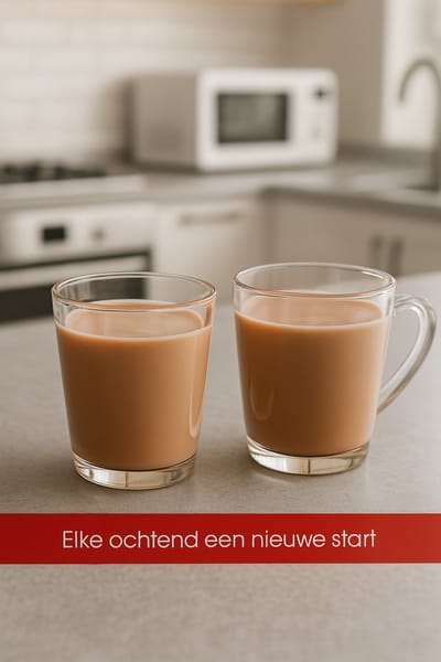 Precisie Home -Set van 6 Glazen Mokken – Hittebestendig – 250 ml – Voor Koffie, Thee of Chocolademelk