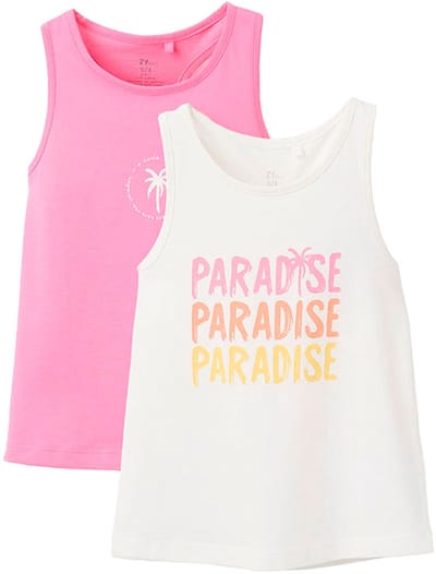 Zippy 3107117901 Mouwloos T-shirt 2 Eenheden Wit,Roze 5-6 Years Meisjes