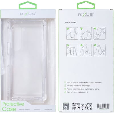Rixus Anti-Burst Case For Samsung Galaxy Z Fold6 Clear