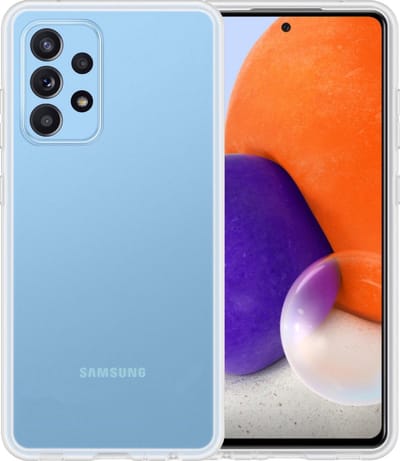 Hoesje - Geschikt voor Samsung Galaxy A72 - Sterk & Shockproof - Hoes Cover - Siliconen Case - Telefoonhoesjes - Transparant
