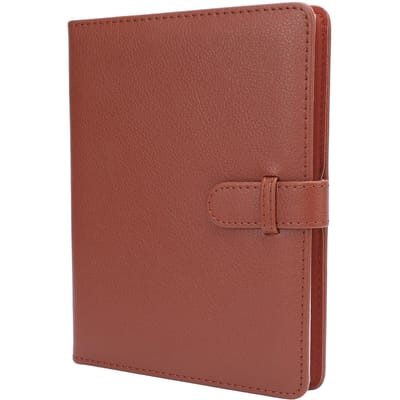 Portefeuille Album Photo en Cuir PU pour Large 400 300 210 Livre Album Photo 80 Poches pour Photos 5 Pouces Design à Boucle marron