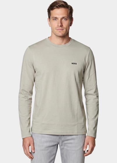 BOSS Green T-shirt lange mouw Beige Tee Long 10256064 01 50506365/275