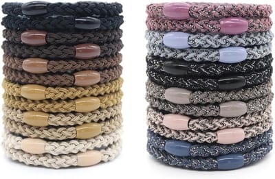 24 Stuks Elastische Haarbanden voor Vrouwen, Gemengde Kleuren, Perfect voor Kruidige en Steile Haarstijlen