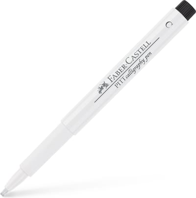 Faber-Castell kalligrafiepen - Pitt Artist Pen - C - wit - FC-167501