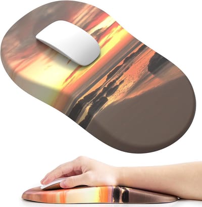 Ergonomische muismat met dikke polssteun van traagschuim - Pijnverlichtend voor kantoor en thuis