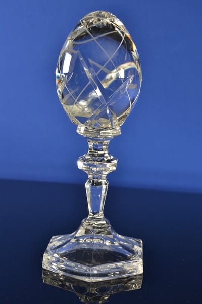 Luxe Kristallen Decoratie Ei op Voet – Transparant Kristallen Ornament