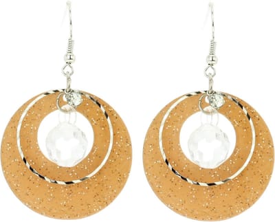Behave - Ronde oorhangers met glitteraccent - Speels voor avondlook