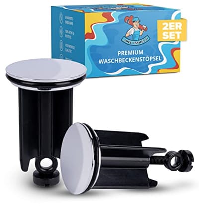 Verstelbare Gootsteenstopper 40mm - Roestvrijstalen Universele Afvoerstopper Set van 2