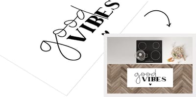 Keukenloper - Loper keuken - Spreuken - Good vibes - Quotes - 120x50 cm - Keukenloper vinyl