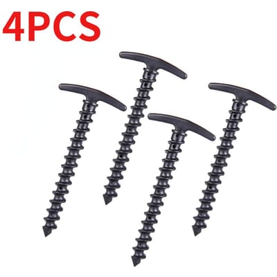 4 stuks sterke plastic tentharingen plastic nylon schroef spiraal spijker tentharingen spijker zwart