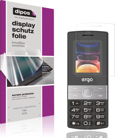 dipos – 4x Beschermfolie geschikt voor Ergo B185 | Krasbestendige & heldere Screenprotector Ultra-Thin