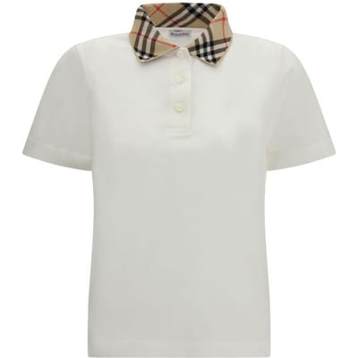 Burberry Witte Katoenen Poloshirt