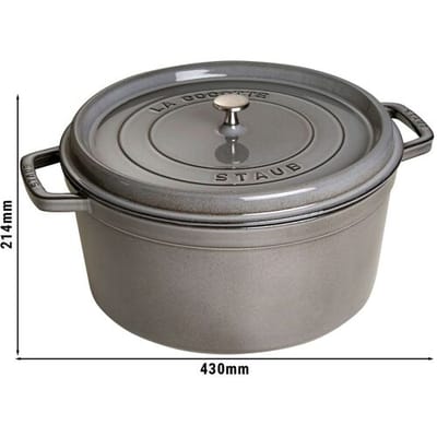 STAUB LA COCOTTE - Kookpot - Ø 340mm - Gietijzer - Grafietgrijs