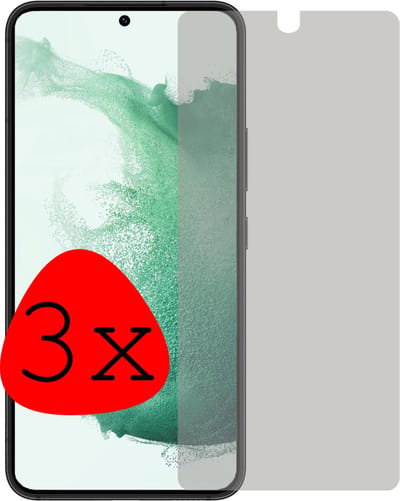 Screenprotector - 3 Stuks Geschikt voor Samsung Galaxy S22 - Privacy Filter - Beschermglas - Gehard Glas - Tempered Glass - Screen Protector