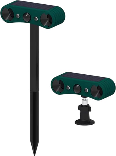 Bewegingssensor Alarm Stroboscoop – Zonne-energie Beveiligingslamp, Infrarood Bewegingsmelder, Anti-inbraak en Dierenafschrikking voor Tuin en Buiten