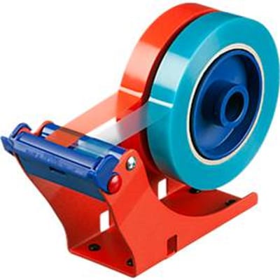 tesa®tafeldispenser 6012, voor 2 rollen tot Ø 145 x B 25-50 mm, mesafdekking, L 175 x B 67 x H 130 mm, metaal, rood-blauw