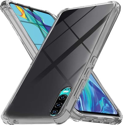 Ntech Hoesje Geschikt voor Huawei P30 Smokey Anti Shock Hoesje - Transparent