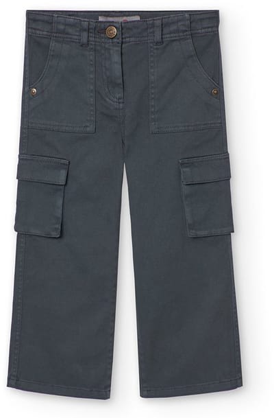Boboli Stretch Twill Broek Grijs 4 Years Meisjes