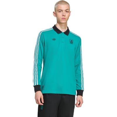 Adidas Liverpool Fc Terrace Icons Polo Shirt Poloshirts Heren - Groen - Maat XXXL - Katoen Jersey